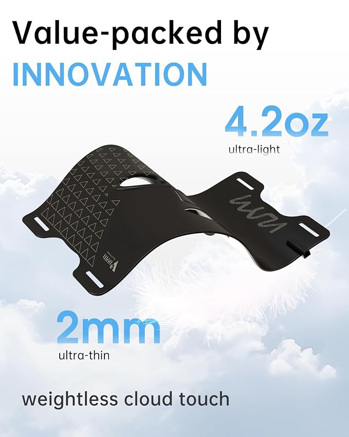 VYM Red Light Therapy Mask: High Power for Glowing Skin Ultra-Thin, Rechargeable Luxury Gift- Black