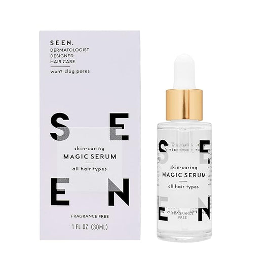 SEEN Magic Serum, Fragrance Free - Non-Comedogenic Hair Serum- Anti Frizz- Dermatologist-Developed - Safe for Sensitive, Eczema & Acne Prone Skin