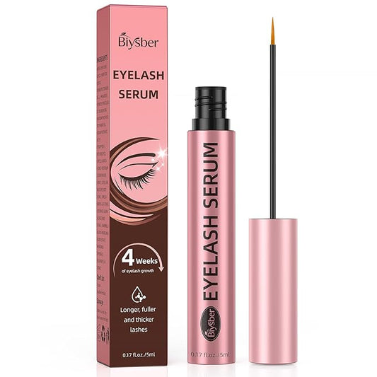 Lash Serum for Eyelash Growth: Premium Eyelash Growth Serum with Advanced Formula to Boost Longer Fuller and Thicker Lashes and Eyebrows - Gentle & Vegan for Sensitive Eyes