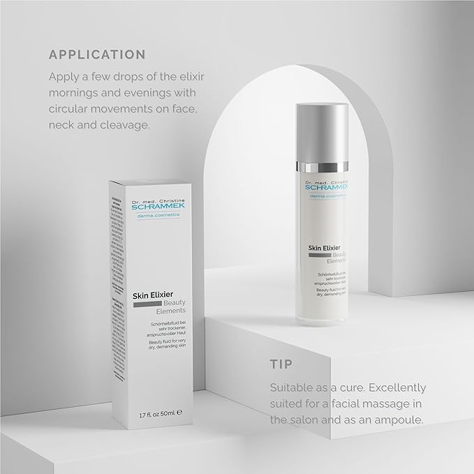Skin Elixier (1.7 fl oz) - Beauty Fluid for very Dry & Demanding Skin - Cell Renewal & Wrinkle Reduction - Vitamin C Face Serum - Face Moisturizer - Skin Care - Dr. Schrammek