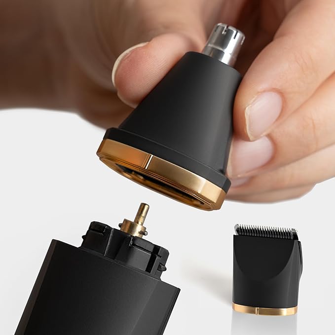 Electric Body Hair Trimmer - Groin Trimmer for Men - Bikini Trimmer Women - Wet/Dry Shaver Groomer, Replaceable Ceramic Blade Heads, USB Recharge Dock, Hygiene Razor, Christmas Gift Wrapping, Black