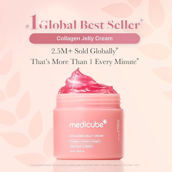medicube Collagen Swirl Duo for Glowing, Fimer-Looking Skin: Collagen Jelly Cream 50ml and Triple Collagen Cream | Niacinamide, Hyaluronic Acid for Improving Skin's Moisture Barrier | Korean Skin Care