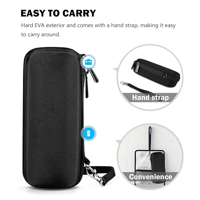 ProCase Hard Case for Electric Trimmer and Shaver, Travel Organizer Carrying Bag for QP2520 QP2530 QP2620 QP2630 -Black