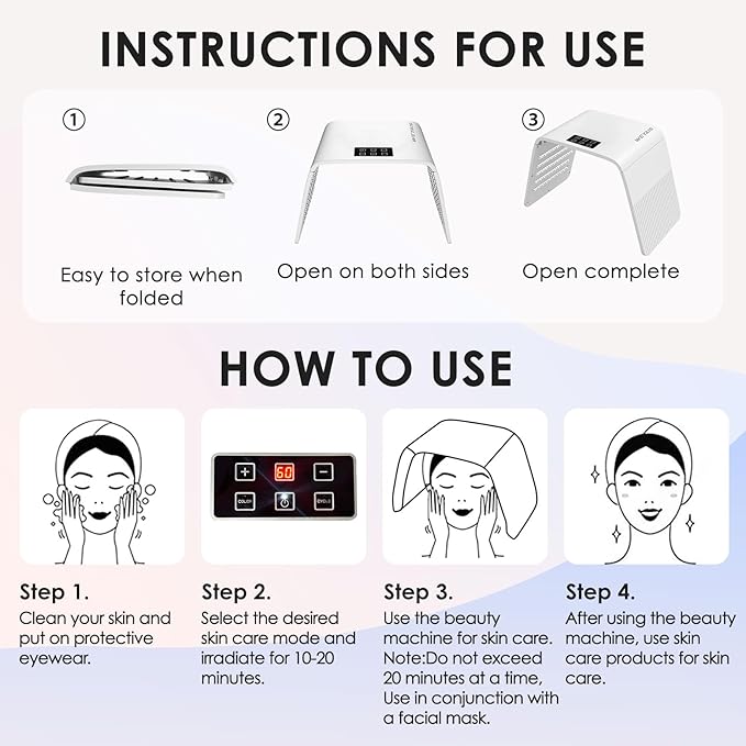 Red-Light-Therapy, Red Light Therapy for Face, 7 Colors Facial Led Light Therapy Face Mask,SPA Equipment for Skincare at Home