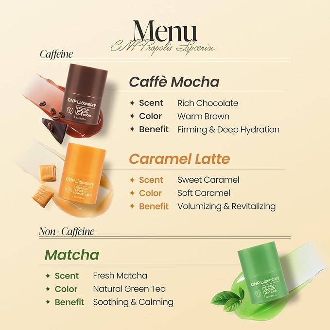 CNP Café Lip Butter - Propolis Lipcerin™ 05 Caffé Mocha, Hydrating Overnight Manuka Lip Balm & Mask, 12hr Long-Lasting Moisture, Stocking Stuffers, Gifts for Women, 0.5 fl.oz.