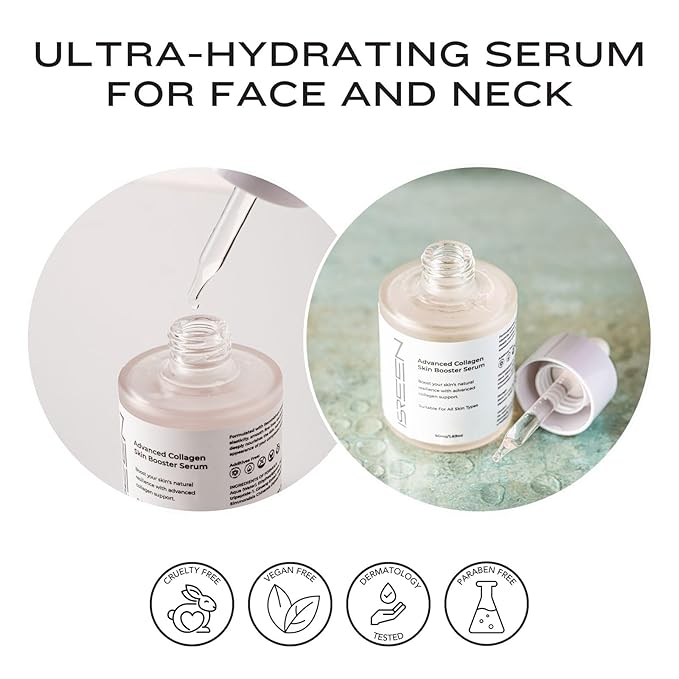 Advanced Collagen Serum Korean for Skin Booster | Dermatologist Tested with Hyaluronic Acid, Niacinamide & Ginseng |Korean Serum for glow & Radiance for All Skin | 50ml