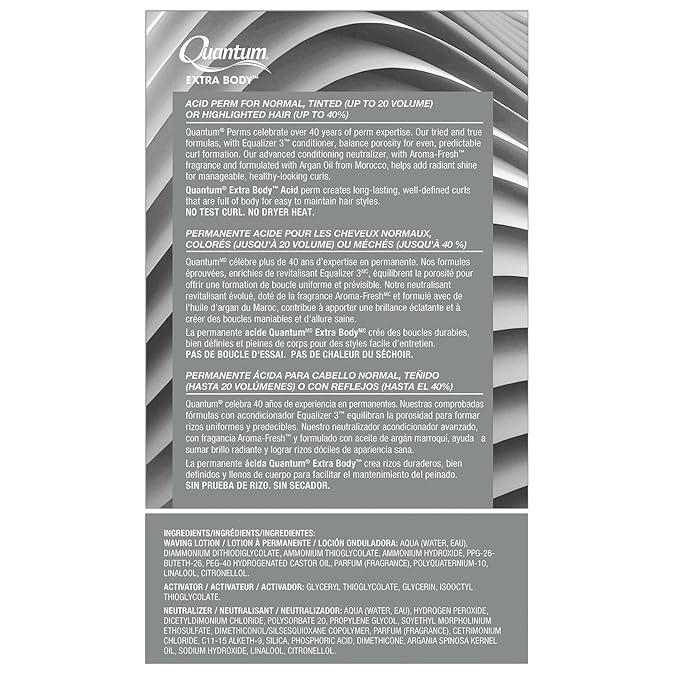 Zotos Quantum Extra Body Acid Permanent Unisex Treatment 1 Application