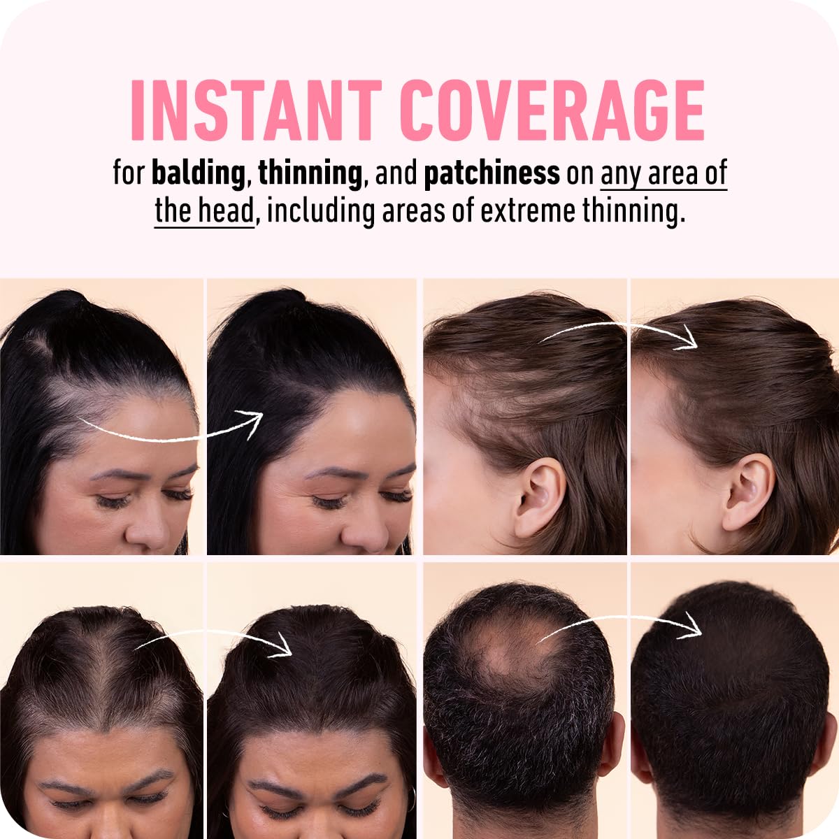 BOLDIFY Hairline Powder (LARGE, 10g) - Root Touch Up Hair Color for Gray Coverage - Bald Spot Concealing Hair Powder for Women & Men - 48-Hour Stain-Proof - Gray