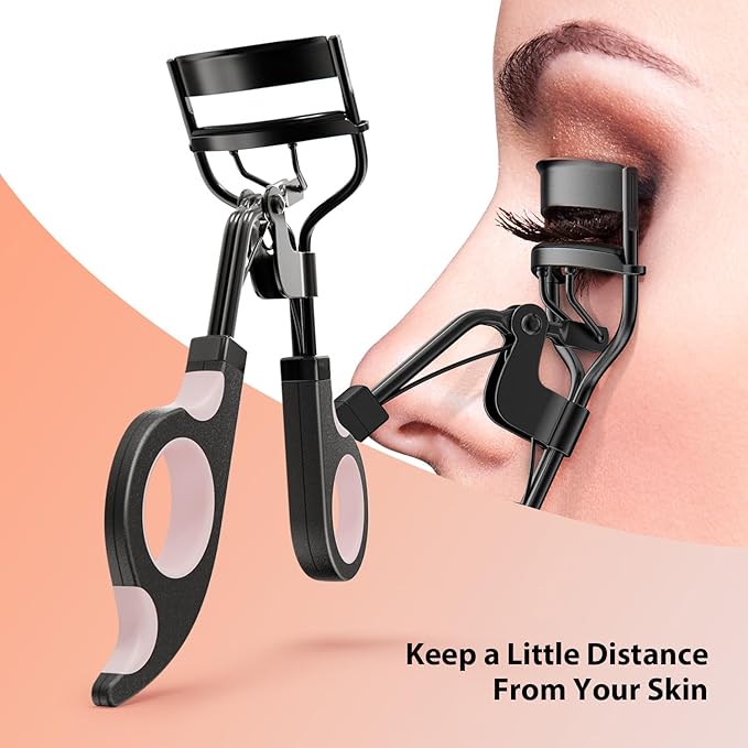 Kaasage Eyelash Curler with Pads, Lash Curler with 5 Extra Silicone Replacement Pads, Achieve Perfect Curls in 5 Seconds