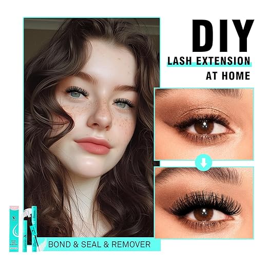 VAVALASH 3 in 1 Clear Lash Bond and Seal Clusters Glue Lash Remover, Waterproof Cluster Lash Glue for DIY Eyelash Extension Strong Hold Individual for DIY Lashes at Home (White)