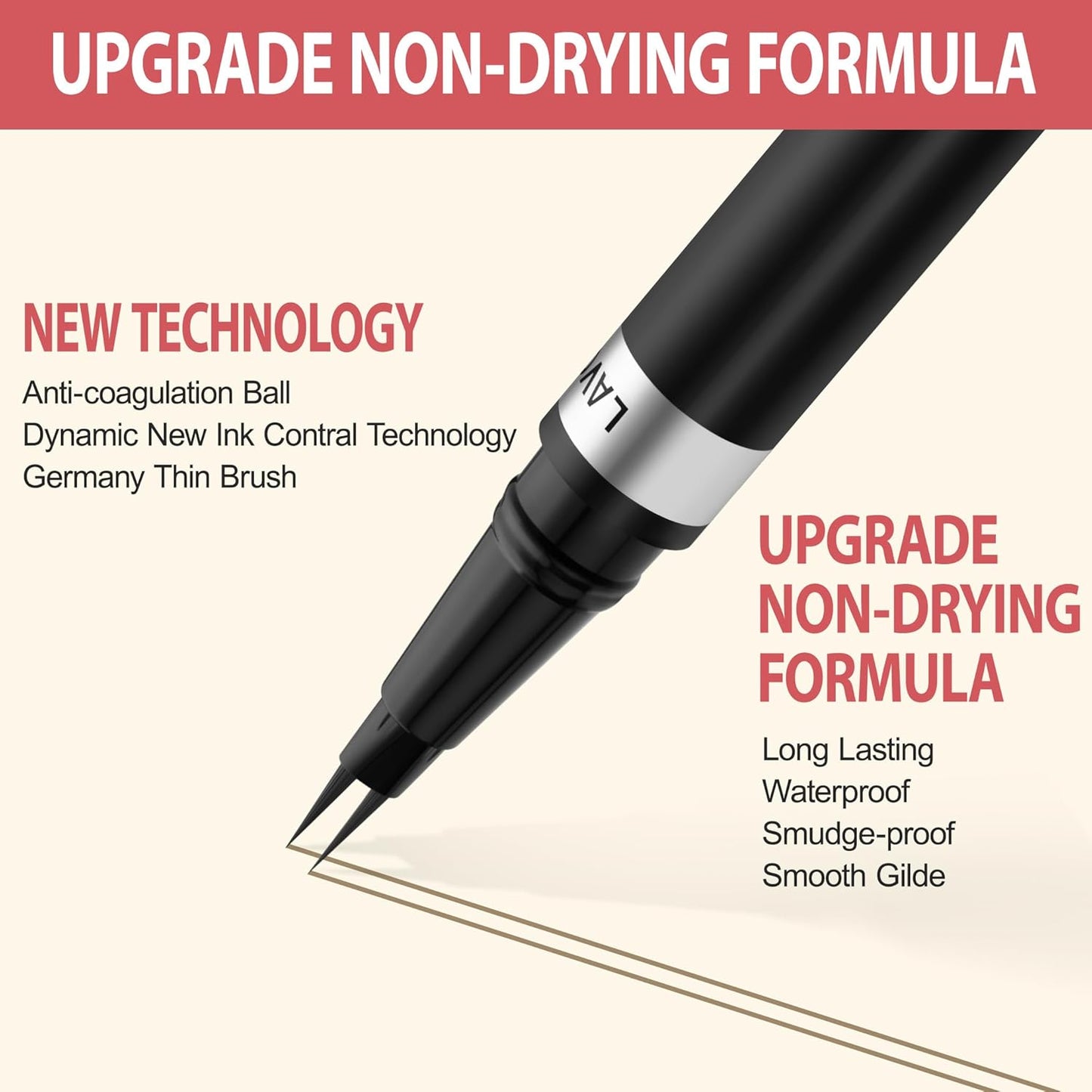 LAVONE Hair-Like Eyebrow Pen Makeup kit, Eyebrow Pencils for Women with Waterproof Microblading Eyebrow Pencil, Eyebrow Pomade, Eyeliner and Eyebrow Brush, Create Full, Natural Brows, Dark Blonde