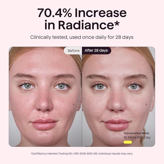 wavytalk Red Light Therapy Mask for Face, Glow Time LED Face Mask Light Therapy for Anti-Fine Line, Acne Treatment, and Skin Rejuvenation with Red, Near-Infrared Light, Blue and Amber Light Therapy