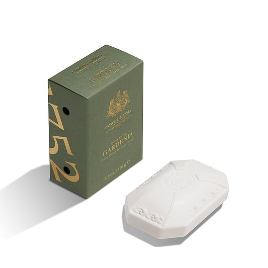 Caswell-Massey Gardenia Natural Bar Soap for Women, Moisturizing Body Soap Bar for All Skin Types, Made with Essential Oils & Plant-Based Formula for Soft Skin, 3.5 oz