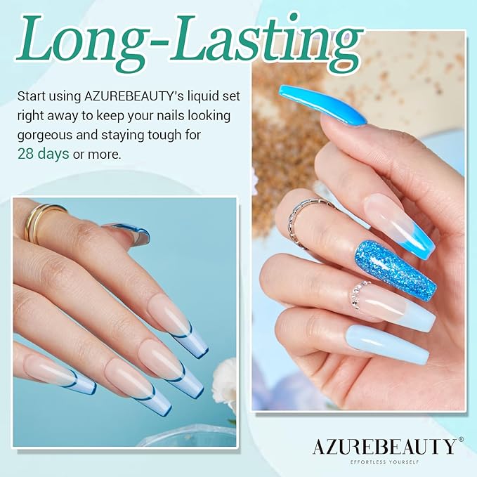 AZUREBEAUTY Dip Powder Base Coat 40ml Large Capacity Dip Base Coat for Refill Dipping Powder Liquid Set French Nail Art Manicure Beginner DIY Salon Home