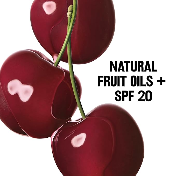 Revlon Lip Balm, Kiss Tinted Lip Balm, Face Makeup with Lasting Hydration, SPF 20, Infused with Natural Fruit Oils, 030 Sweet Cherry, 0.09 Oz (Pack of 2)