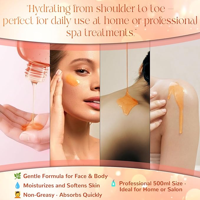 Facial Vitamin C Treatment 500ml – Korean Collagen-Infused Oil Serum with Vitamin E – Gentle Daily Skincare Solution Designed for Smooth Radiant-Looking Skin Across All Skin Types