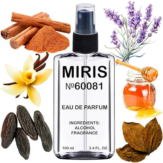 MIRIS No. 60081, Inspired by Xj 1861 Naxos, Long-Lasting Unisex Eau de Parfum for Women & Men, Spray 3.4 Fl Oz / 100 ml