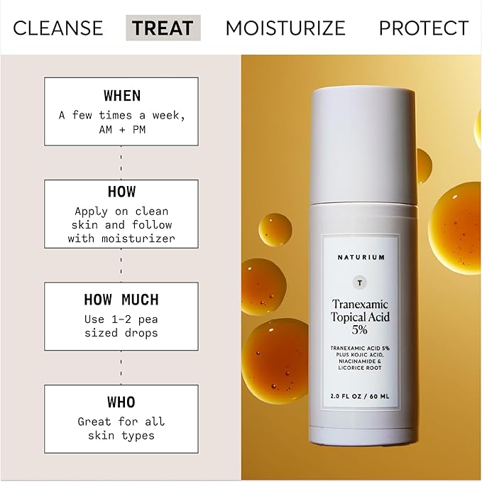 Naturium Tranexamic Topical Acid 5% Jumbo, Face & Skin Care with Kojic Acid, Niacinamide & Licorice Root, 2 oz