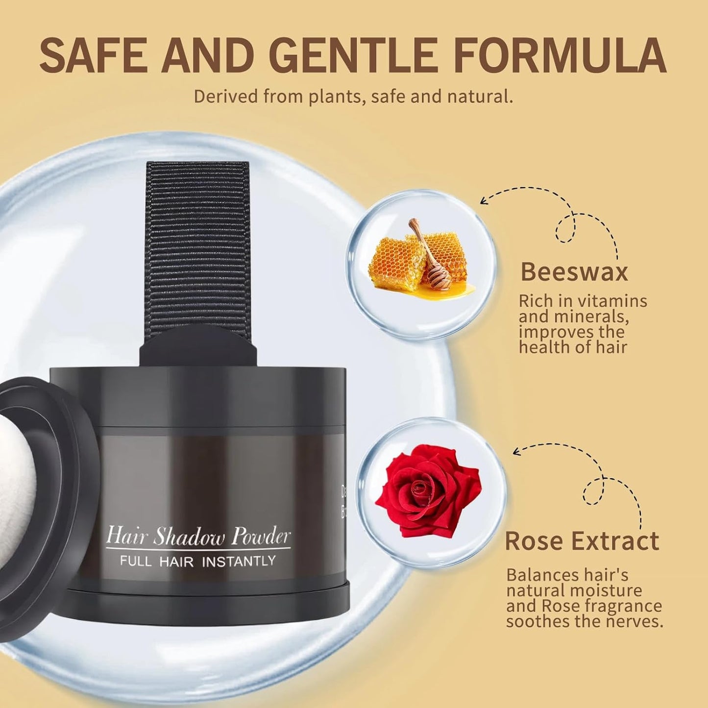 Hairline Powder (Auburn) - Instantly Cover Gray Hair Roots, Hair Color Shadow, Thin Hair Touch-Up, 4g