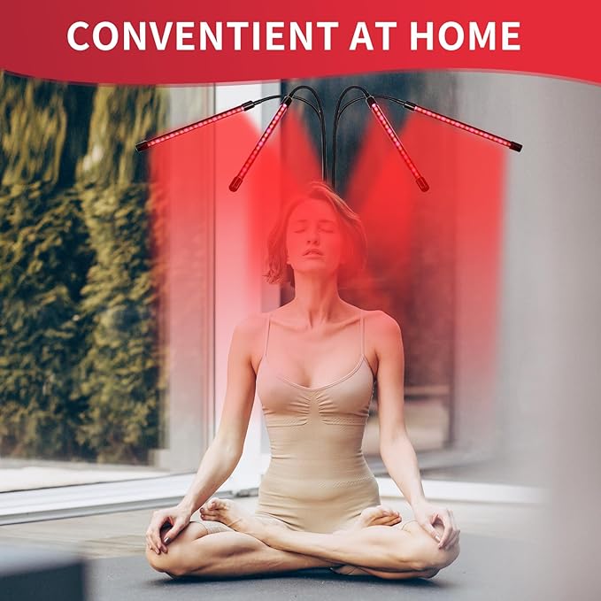 Red Light Therapy for Body Face with Stand,Infrared Light Therapy Lamp,660nm Red Light and Near Infrared 850nm for Back Pain & Muscle Recovery