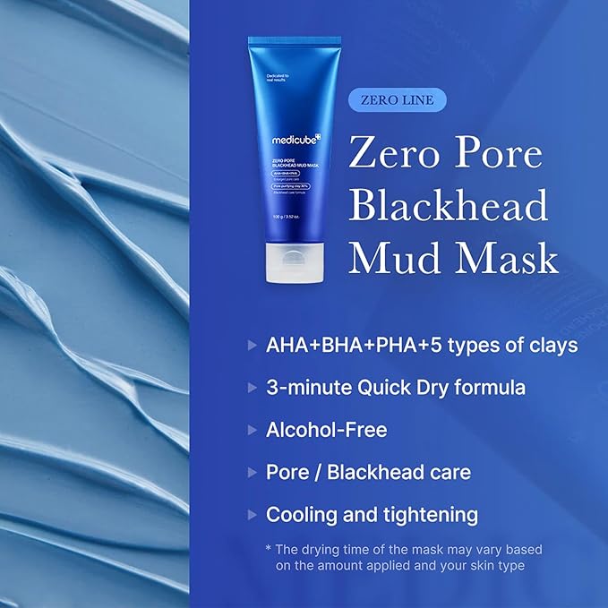 medicube All-in-One Duo for Pore and Skin Texture Care: Zero Pore Pads 2.0 and Zero Pore Blackhead Mud Facial Mask | Korean Skincare, Skincare Sets