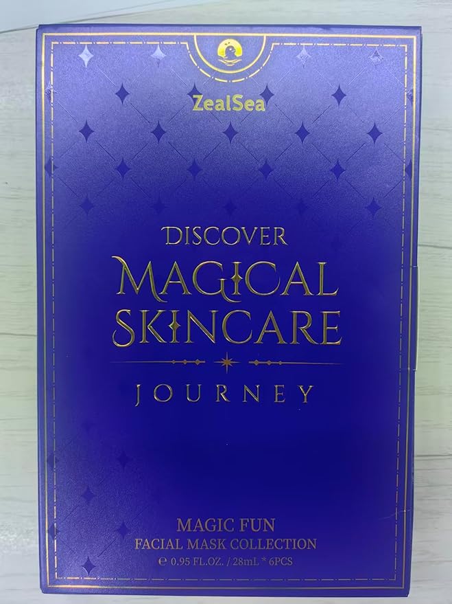 ZealSea Collagen Face Mask Skincare for Anti Aging, Hydrating Face Masks, Oat Peptide Face Mask for Wrinkles & Fine Lines, Beauty Sheet Mask, Self Care Gift for at Home Spa Party pack of 2