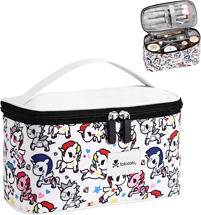 Tokidoki Official Licensed Travel Makeup Bags Toiletry Bags for Women Cosmetic Organizer Bag Large Capacity Travel Makeup Case Organizer
