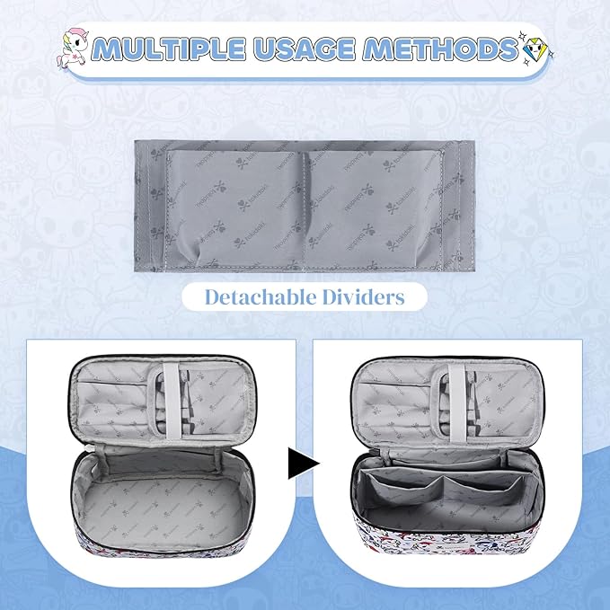 Tokidoki Official Licensed Travel Makeup Bags Toiletry Bags for Women Cosmetic Organizer Bag Large Capacity Travel Makeup Case Organizer