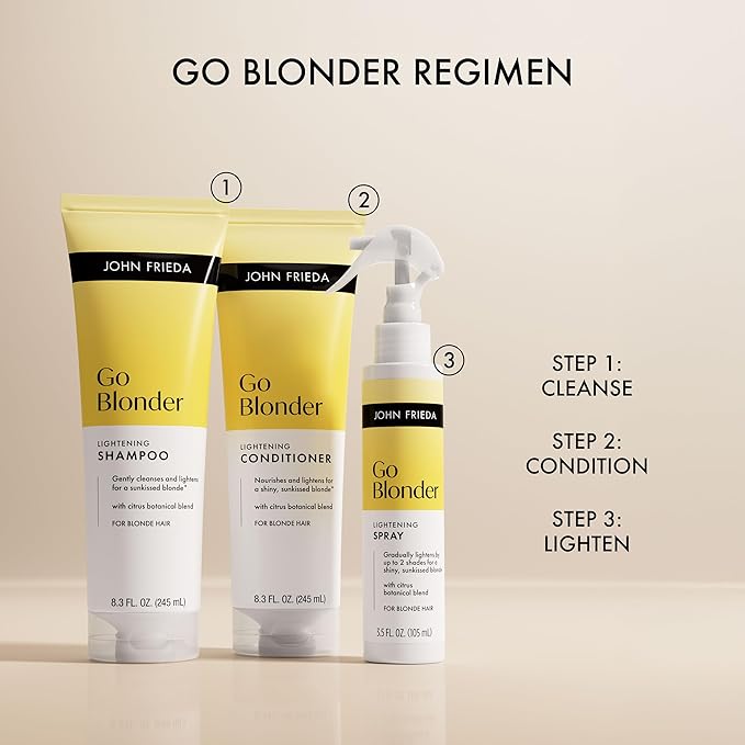 John Frieda Go Blonder Lightening Conditioner, Blonde Conditioner, 8.3 fl oz