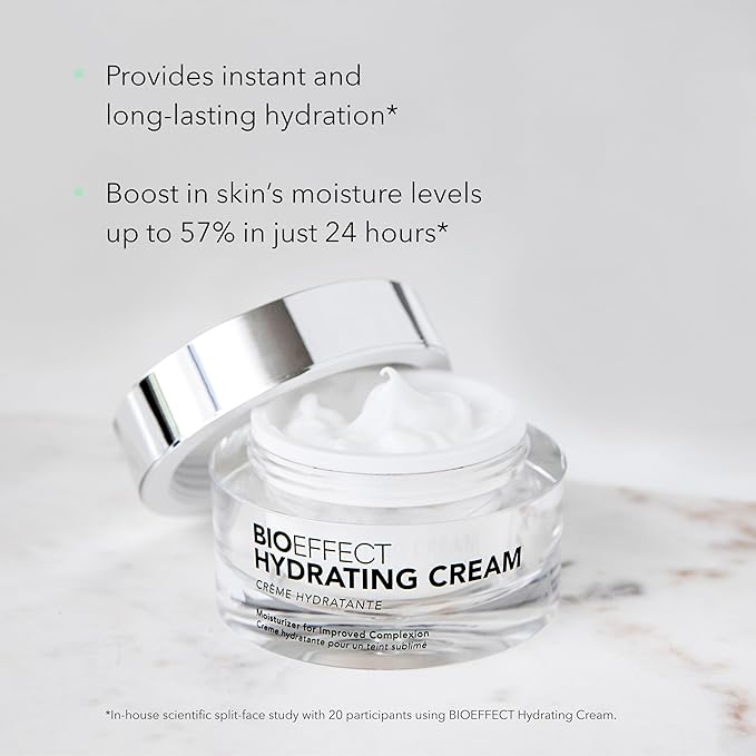 Bioeffect Hydrating Cream Moisturizer | Lightweight Oil-Free Water Cream with Pure Icelandic Water, Hyaluronic Acid & Vitamin E to Smooth & Plump Skin | Fragrance-Free, 50 mL / 1.7 oz