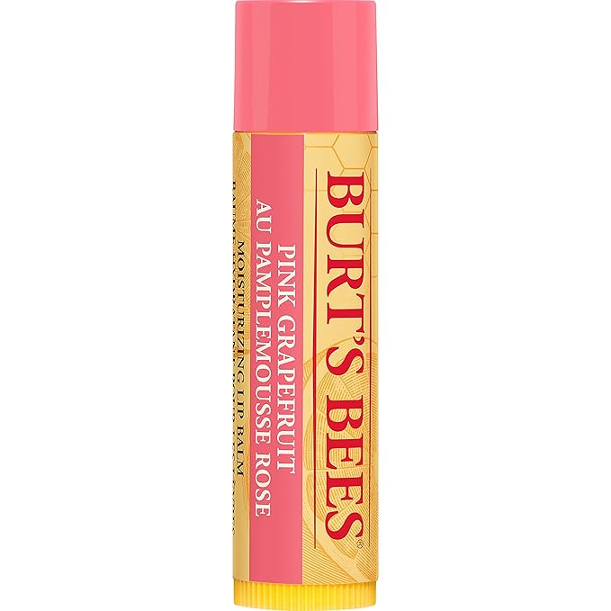 Burt's Bees Lip Balm - Pink Grapefruit, Lip Moisturizer With Responsibly Sourced Beeswax, Tint-Free, Natural Origin Conditioning Treatment, 2 Tubes, 0.15 oz. (Pack of 2)