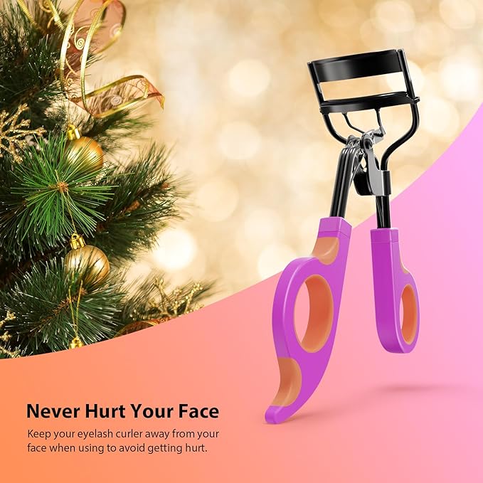 Kaasage Eyelash Curler with Pads, Lash Curler with 5 Extra Silicone Replacement Pads, Achieve Perfect Curls in 5 Seconds