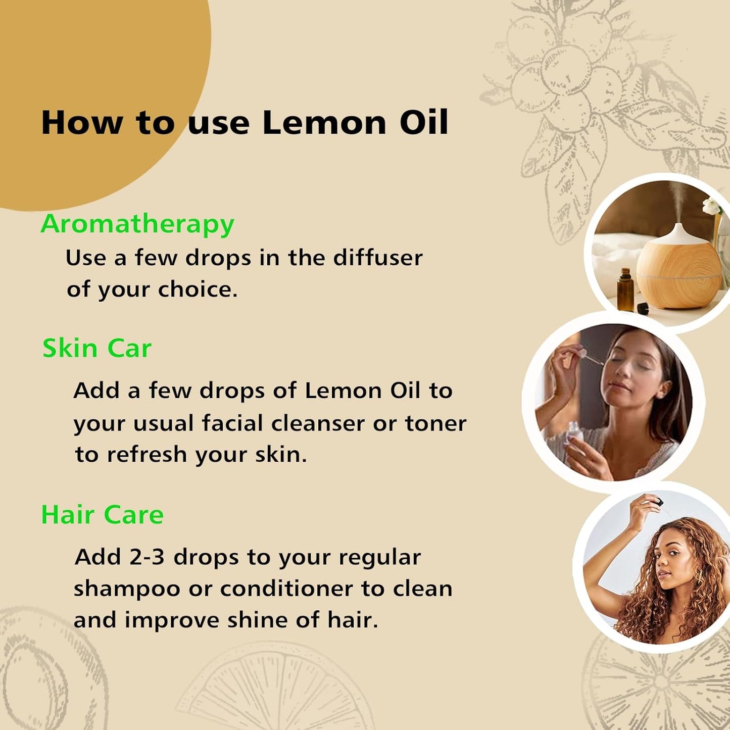 Lemon Essential Oil 1 Oz – 100% Pure Natural Lemon Oil for Cleaning, Diffuser, Skin, Massage & DIY, Fresh Citrus Scent