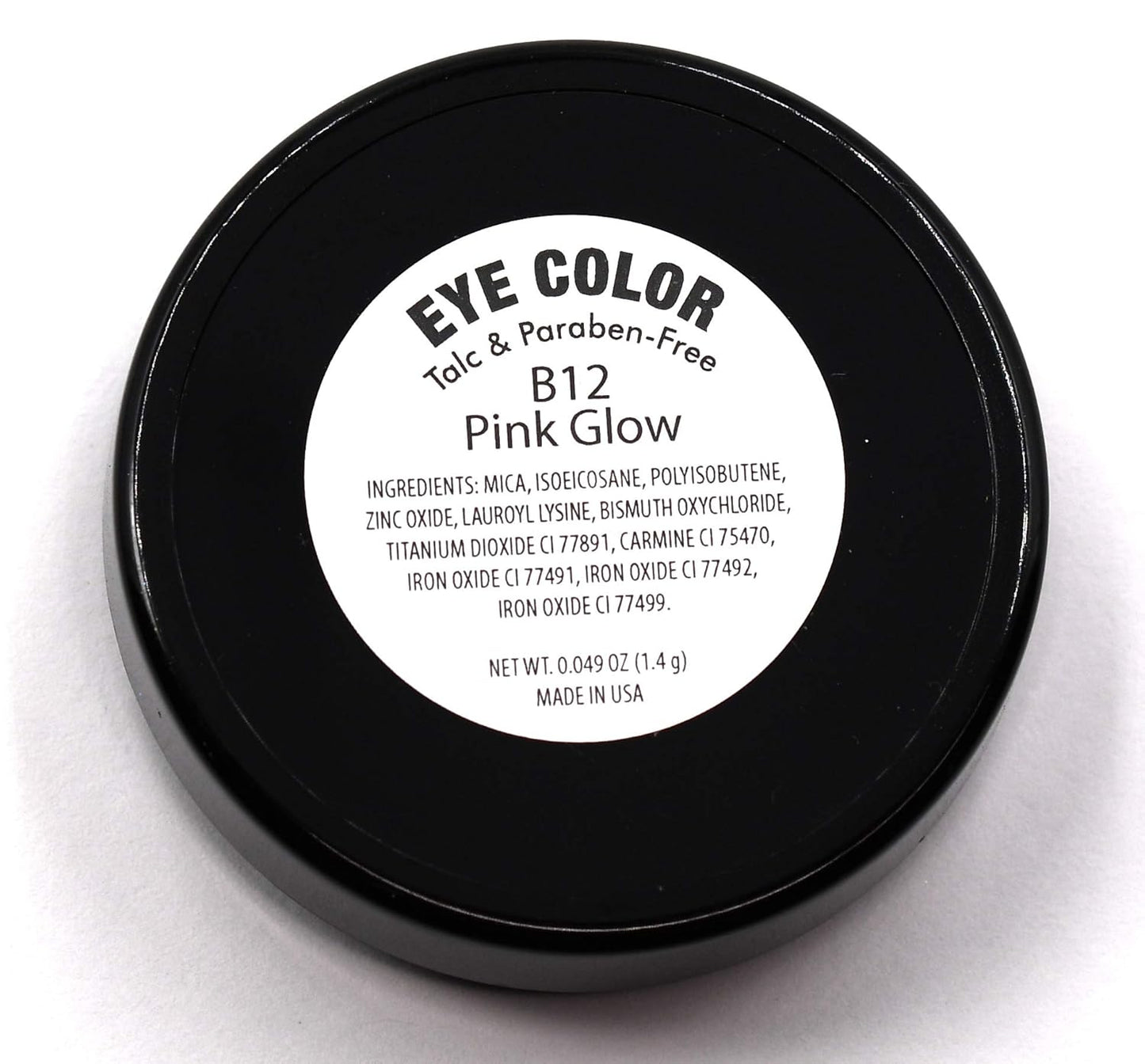 Pink Glow Satin Light Baby Pink Opal Sunkissed Shimmering Shimmer Pressed Powder Single Vegan Eyeshadow; Talc, Paraben & Cruelty Free