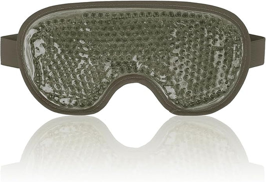 NEWGO Cooling Eye Mask for Puffy Eyes, Cold Eye Mask Eye Ice Pack for After Eyes Surgery, Tension Stress Relief, Itchy Eyes, Headaches, Dark Circles - Army Green