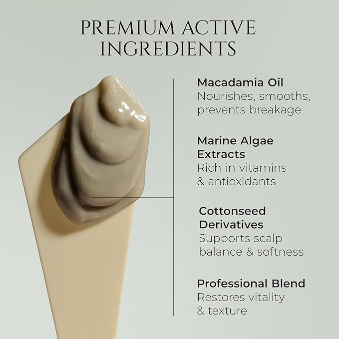 HADAT Hydro Spa Hair Treatment – Professional Hair Mask for Deep Moisturizing Repair and Shine – Macadamia Oil – Salon Quality for Dry Damaged Color-Treated Hair – Israeli Haircare, 16.9 Fl Oz