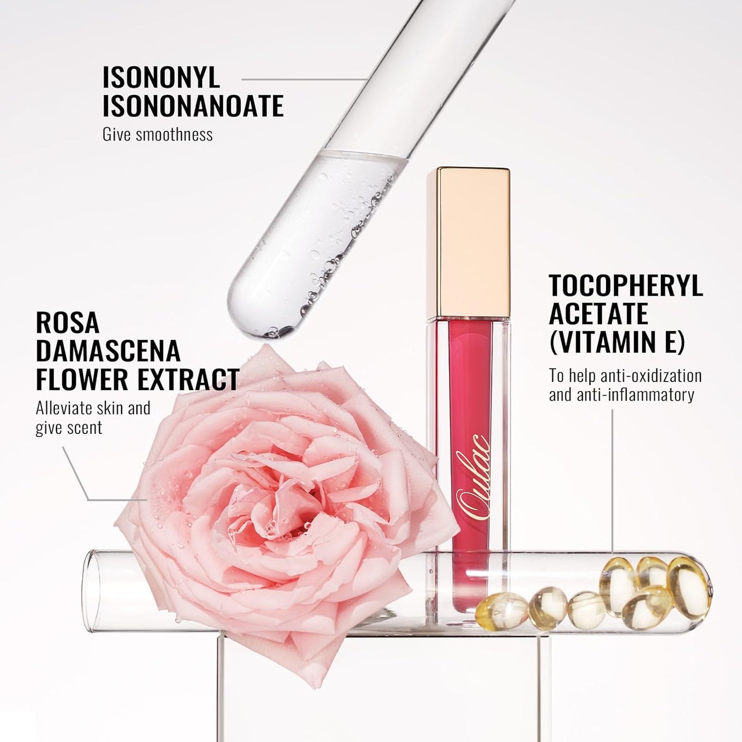 Oulac Pink Matte Lipstick for Women, Long Lasting Liquid Lip Stick High Impact Lip Gloss Full Coverage Lip Makeup with Vitamin E Waterproof Formula,Vegan M30