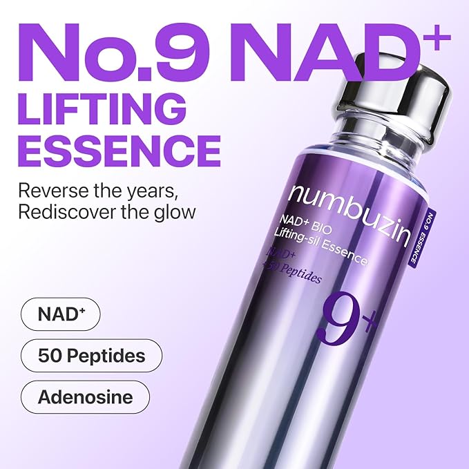 numbuzin No.9 NAD+ Lifting & Wrinkle Care Set | NAD+ BIO Lifting-sil Essence + Retinol Volumetox Eye Cream | Firming, Reduce Wrinkles, Fine Lines | Peptides | Serum for Sagging, Aging, Dull Skin