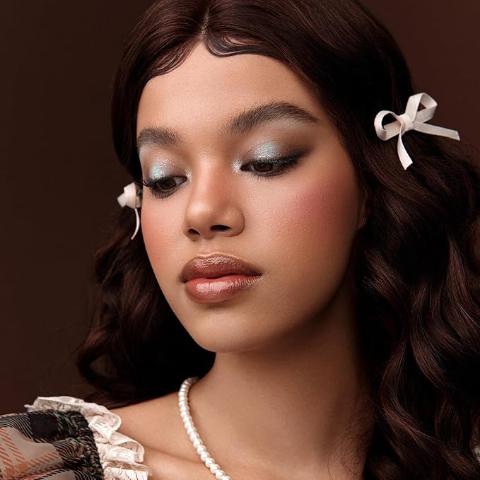 Flower Knows The Sweetie Bear Collection 6-Color Makeup Palette,Green Face Makeup Palette with 4 Matte + 2 Shimmer Shades,Blendable Smooth Cute Make Up,0.23 Oz(03 Mint Chocolate)