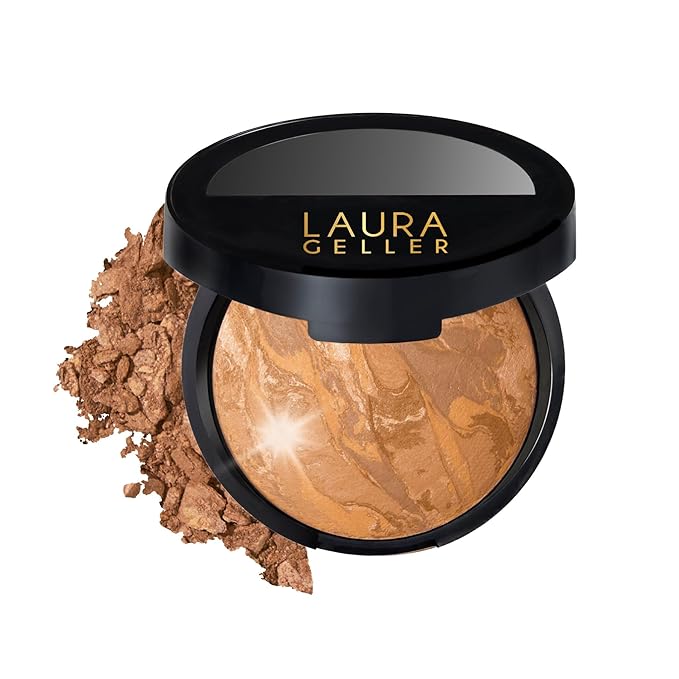 LAURA GELLER NEW YORK Baked Balance-N-Glow Illuminating Foundation - Sand - Buildable Sheer to Light Coverage - Satin Finish
