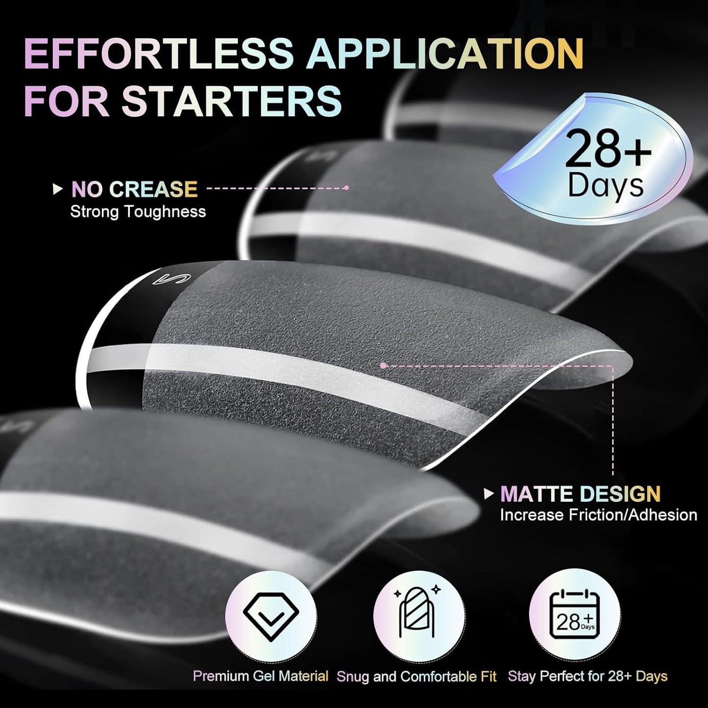 Short Nail Tips Extra Short Square Soft Gel Nail Tips 240Pcs Fake Nails Pre-Shaped Half Matte Acrylic Full Cover Clear Pre Etched Nails for Nail Extension Manicure Home DIY Salon 12 Sizes Gelly Tips