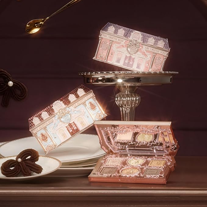 Flower Knows The Sweetie Bear Collection 6-Color Makeup Palette,Brown Eyeshadow Palette with 4 Matte + 2 Shimmer Shades,Blendable Smooth Cute Make Up,0.23 Oz(01 Buttery Croissant)