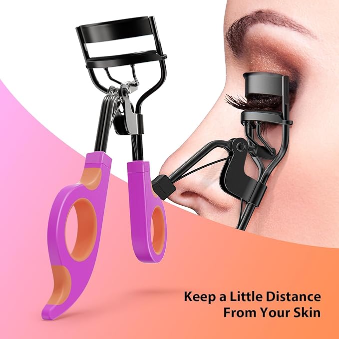 Kaasage Eyelash Curler with Pads, Lash Curler with 5 Extra Silicone Replacement Pads, Achieve Perfect Curls in 5 Seconds