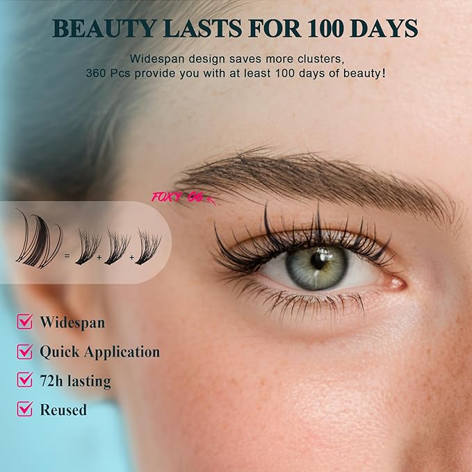 432Pcs Lash Clusters Kit - Wispy Natural & Manga Spiky Lash Cluster Invisible band 8-16mm Eyelash Clusters Kit D Curl Lash Extension Kit WideSpan with Bond and Seal DIY at Home for Starter