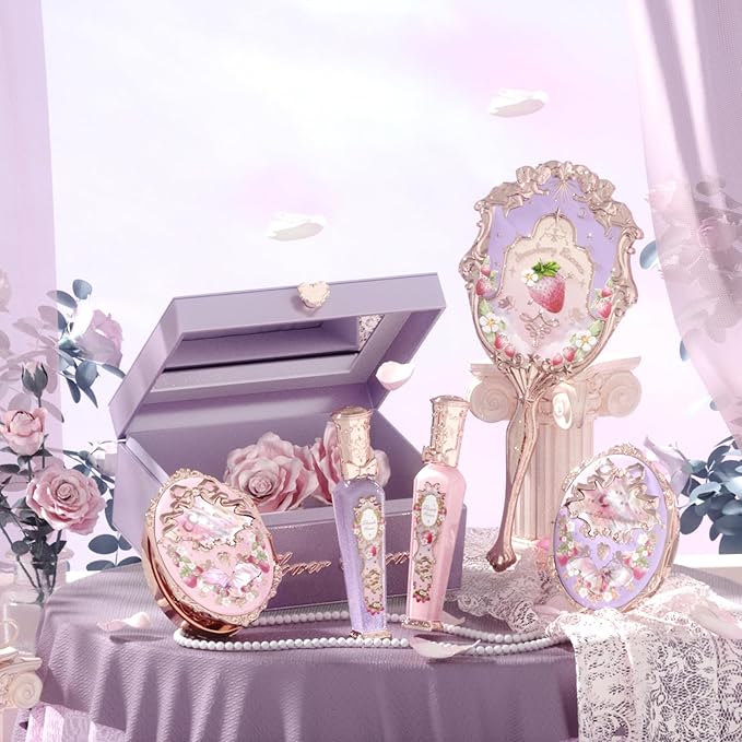 Flower Knows Violet Strawberry Rococo All-In Gift Set,12-Piece Makeup Box,All in One Full Cosmetics Makeup Kit,Perfect Anniversary Valentine Birthday Make Up Set Gift