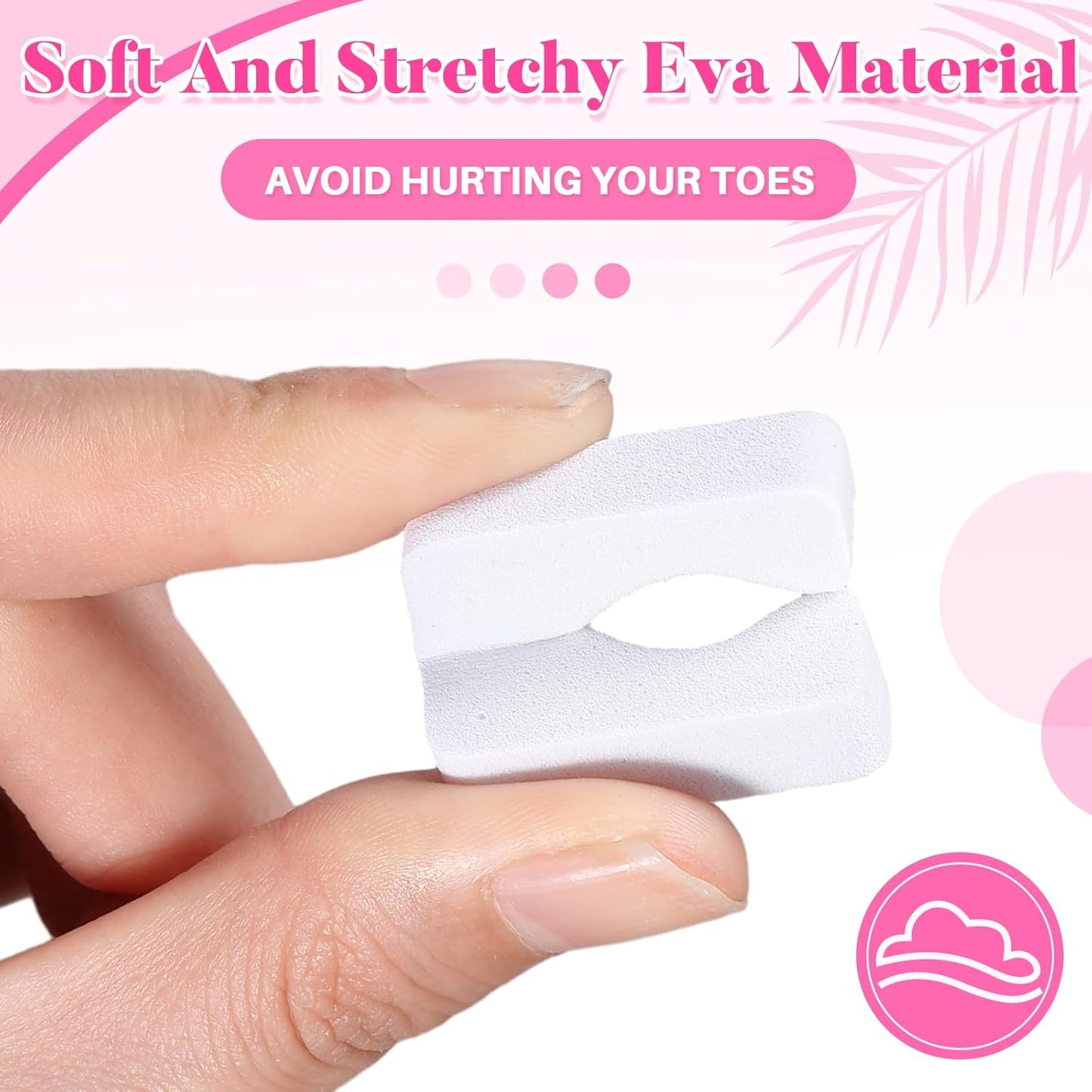 Mumufy 1000 Pcs Individual Pedicure Toe Separators Soft Foam Toe Spacers Comfortable Finger Toe Dividers Pedicure for Women Men Girls Manicure Feet Nail Polish Art Painting Spa (White)