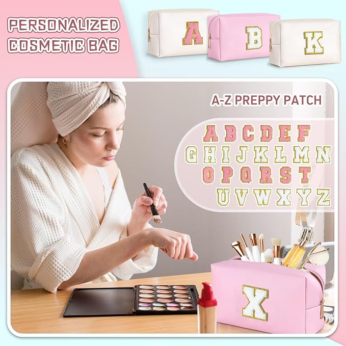 TOPEAST Christmas Gifts Stocking Stuffers for Women Teen Girls - Travel Makeup Bag, Cosmetic Bag, Birthday Travel Gifts for Women (Pink E)