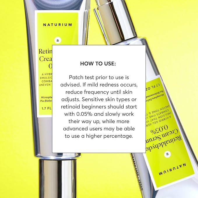 Naturium Retinaldehyde Cream Serum 0.05%, Advanced Anti-Aging & Smoothing Face & Skin Care, 1.7 oz