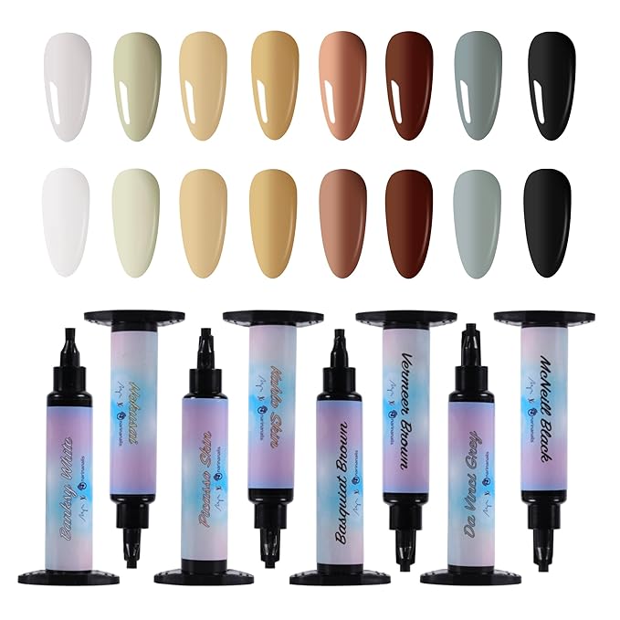 16 colours Narina The Artist Palette x MPA with mixing pad, 2 mini palettes, 24 grids for Nail Art, Solid colour 5g each High Pigment & Coverage.