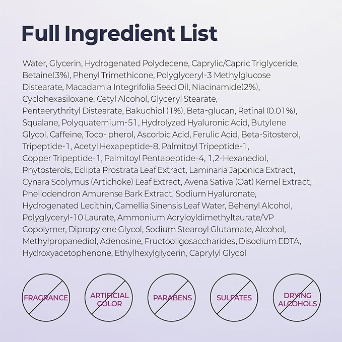 MOTHER MADE Retinol Bakuchiol Night Cream, 1 Fl Oz, Korean Retinal Face Cream to Firm Skin, Reduce Wrinkles, Fine Lines, Signs of Aging, Antiaging, Smoothing, Korean Skincare